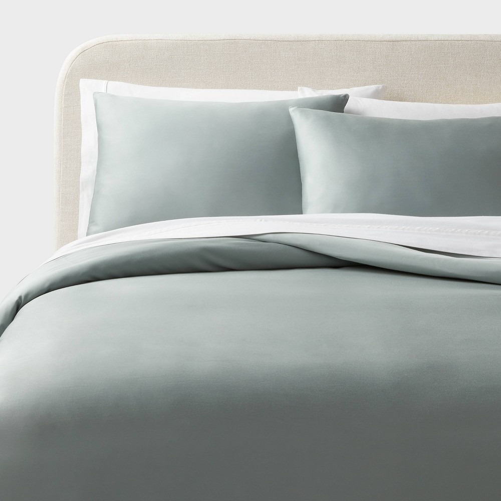 Threshold TENCEL Lyocell Duvet Cover & Sham Set Full/Queen Sage NWT